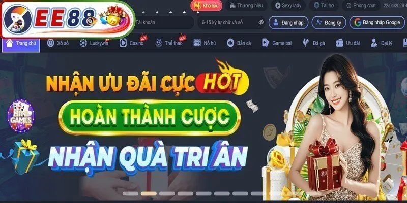 Đăng nhập EE88 mang đến cho người dùng những trải nghiệm hấp dẫn