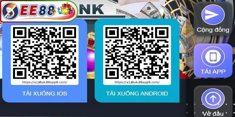 Quá trình tải app EE88 trên Android khá đơn giản